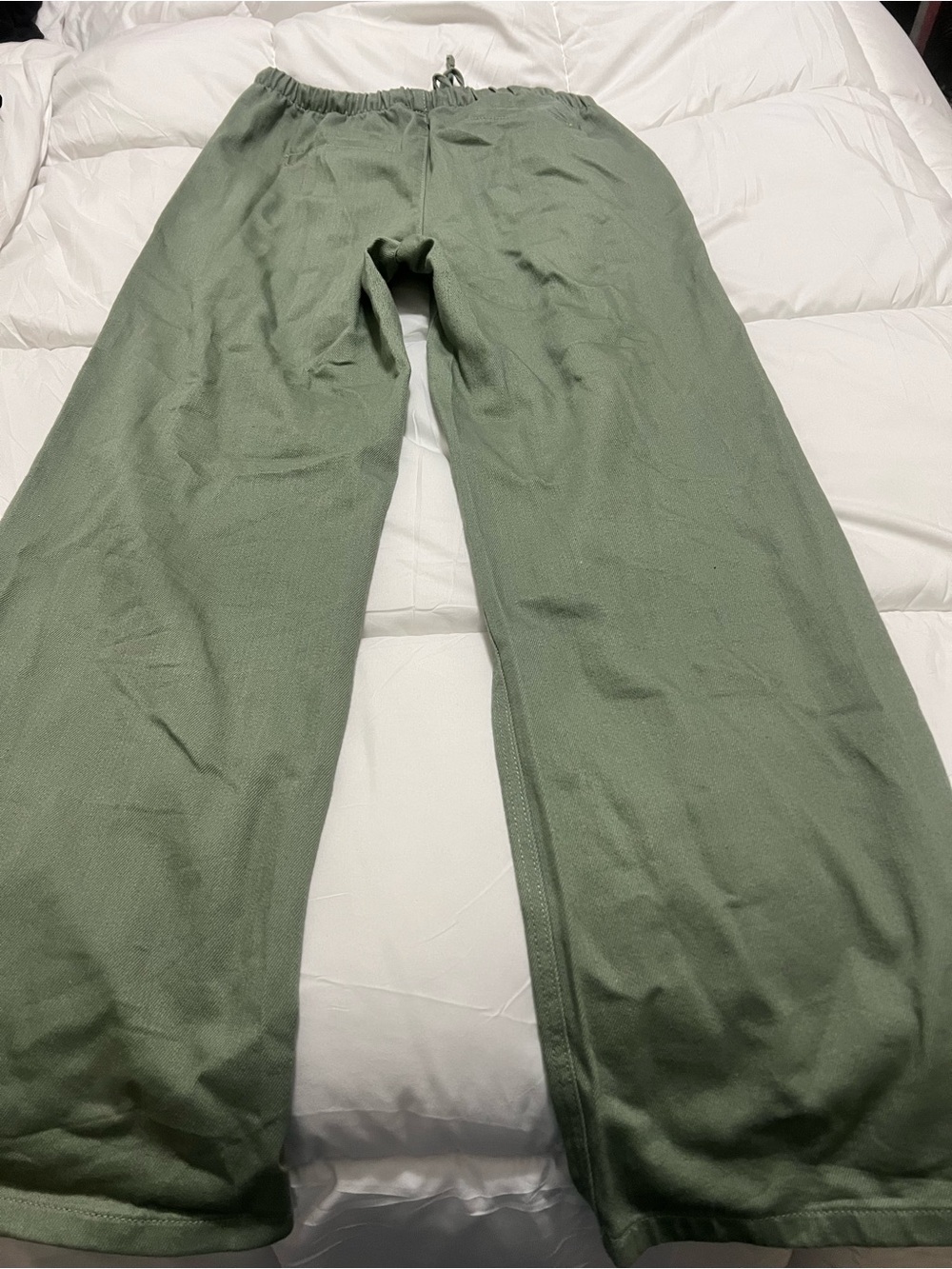 Vanilla Star - Drawstring Wide-leg Pants, Sage Green, Small, EUC - Picture 2 of 3